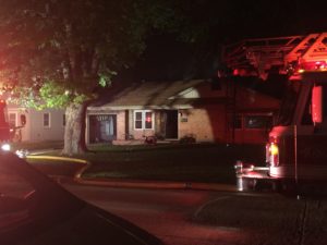 Tuesday evening fire at a home in Salina photo Terry Tebrugge