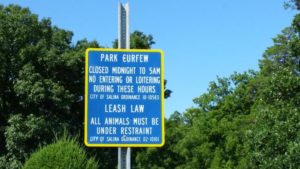 7-15 Curfew Sign