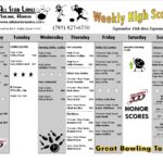 Weekly high scores from All Star Lanes