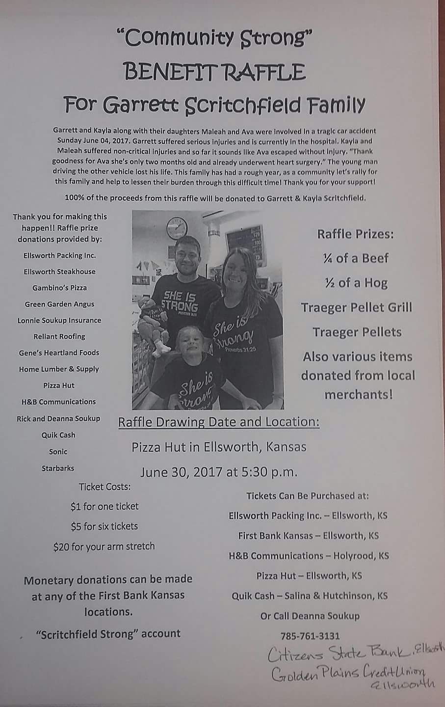 Benefit raffle to help family involved in accident The