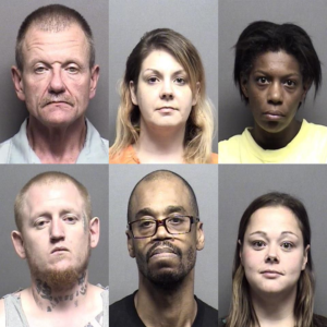 From above right Chance, Cunningham, Franklin, Persinger, Poole and Sidener