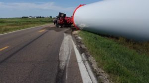 Semi accident on Wednesday -photo KDOT