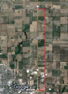 Map showing the detour around I-135 in McPherson County (Image: Google/KDOT)