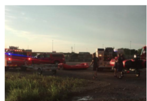 Crews search for the body last week photo courtesy KWCH