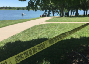 First responders on the scene at Lake Shawnee-photo courtesy Phil Anderson Topeka Capitol Journal
