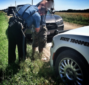 KHP arresting Walton on Tuesday afternoon photo KHP