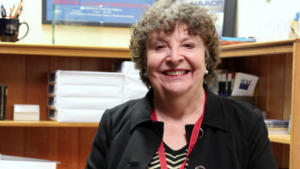 Photo by Stephen Koranda/Kansas Public Radio Marge Ahrens, co-president of the League of Women Voters of Kansas, says voter registration requirements in Kansas have gone too far.