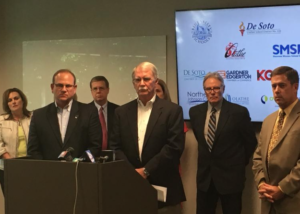 Johnson County superintendents and chamber leaders gathered Thursday to urge state lawmakers vote for a return to the pre-block grant funding formula. ELLE MOXLEY 