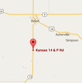 Approximate location of Tuesday's fatal harvest accident