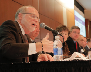 Photo by KHI News Service File Tom Bell, left, president and CEO of the Kansas Hospital Association, sent a letter to federal officials asking them to immediately intervene to stop $56.4 million in Medicaid cuts set to take effect Friday.