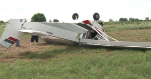 Airplane mishap on Saturday afternoon - photo courtesy KAKE