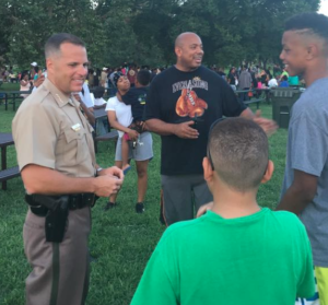 Wichita Police Chief Ramsey during Sunday's cookout-photo Wichita Police