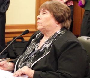 Kansas Department for Children and Families Secretary Phyllis Gilmore repeatedly told a legislative committee that children are safe in Kansas foster homes during a Wednesday hearing on an audit critical of DCF oversight of the state's foster care system. ANDY MARSO / HEARTLAND HEALTH MONITOR