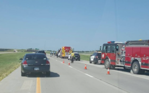 Accident scene on Monday in Riley County