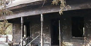 Scene of Thursday morning fire in Hutchinson- photo courtesy KWCH