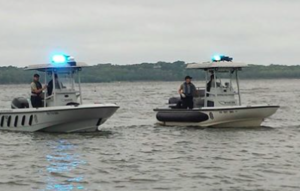 Search crews on Perry Lake-photo KDWP&T Game Wardens