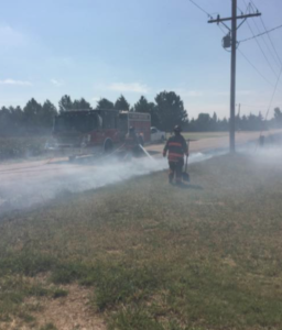 Tuesday stubble field fire in Barton County- photo Great Bend Fire and EMS