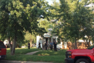 Fire crews on the scene of Tuesday's fatal fire-photo courtesy KWCH