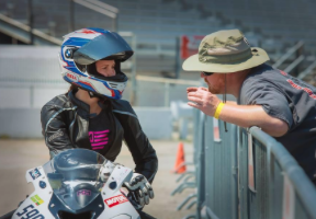 Racer Elyse McKinnon and her husband/mechanic, Chris, tour the Midwest to take part in races. CREDIT MCKINNON MOTORSPORTS