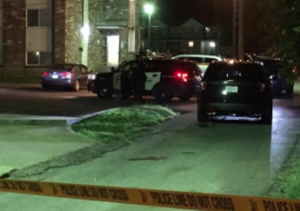 Shooting scene on Monday in Topeka- photo courtesy WIBW TV