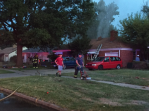 Fire crews on the scene of Wednesday's fatal fire -photo courtesy KWCH