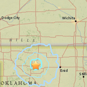 A 3.5 Earthquake shook north Oklahoma and was felt in Kansas just before 7p.m. on Friday