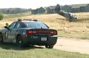 Small plane makes emergency landing in a pasture in Sedgwick County- photo courtesy KWCH