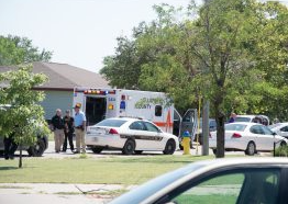 Police on the scene of the August 18 officer involved shooting in Hays.