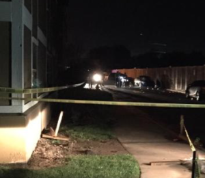 Police on the scene of Wednesday's shooting at 4:30 a.m. Wednesday in the 5400 block of E. 21st. Street between Oliver and Woodlawn -photo courtesy KWCH