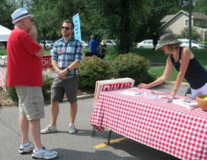 Photo by Elle Moxle  Self-described moderate Republicans Tom Cox and Dinah Sykes unseated incumbents in the August primary. They’re hoping a pro-public schools platform resonates with general election voters too. 