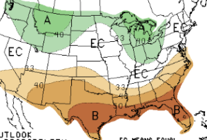 National Weather Service image Seasonal Precipitation Outlook