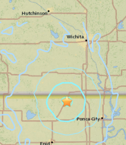 USGS image of the area included in Thursday morning's quake