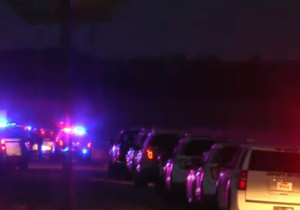 Law enforcement authorities on the scene of the shooting -photo courtesy KWCH