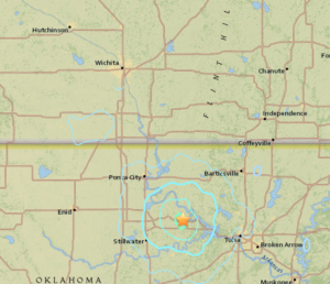 USGS map of earthquake