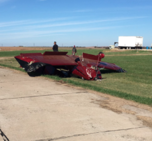 Friday plane accident near Eureka, Kansas airport-photos Greenwood Co. Emergency Mgmt.