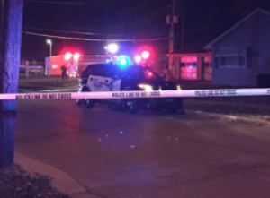 Police on the scene of Saturday's armed robbery and officer involved shooting in Topeka-photo courtesy WIBW TV