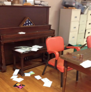 Burglary damage at the American Legion-photo Doniphan Co. Sheriff