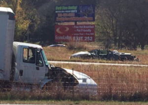 Tuesday's fatal I-70 crash photo courtesy WIBW-TV