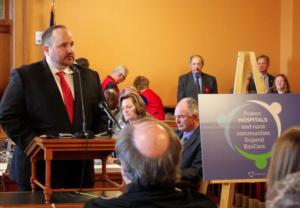 Photo by KHI News Service File David Jordan, left, executive director of the Alliance for a Healthy Kansas, hopes President-elect Donald Trump and GOP leaders in Congress can be convinced to retain parts of the Affordable Care Act