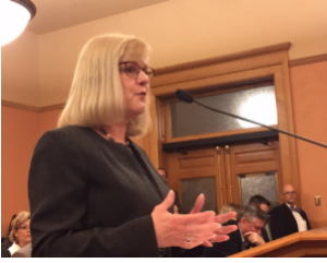 Robin Arnold-Williams is a principal who specializes in Medicaid for Leavitt Partners, a policy consulting shop that analyzed the KanCare system. She testified spoke Thursday before the Legislature’s KanCare oversight committee. CREDIT JIM MCLEAN / HEARTLAND HEALTH MONITOR