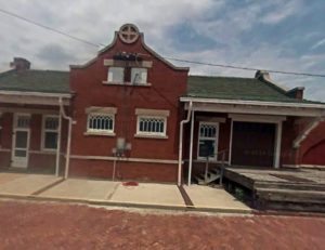 Rail depot in Stafford, Kansas-google image