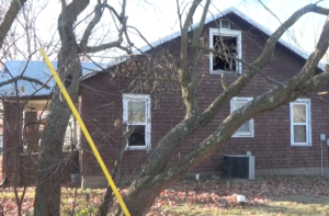 Scene of Friday's fatal Kansas House fire-photo courtesy WIBW TV