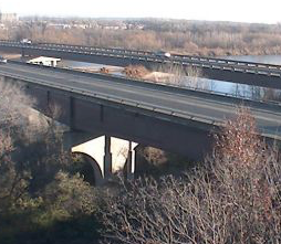 U.S. 75 at the Kansas River on Monday- KDOT camera view