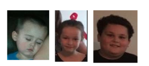 2-year-old Grayson Gifford, 8-year-old Madison Ruiz and 8-year-old Aiden Ruiz