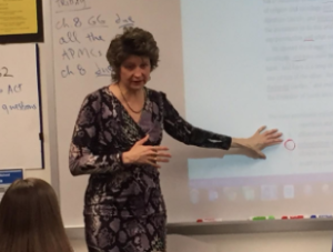 LuAnn Fox teaches English at Olathe Northwest High School. She says there's been a change in the way students interact since the presidential election. CREDIT SAM ZEFF 
