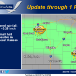 Scattered showers through 1 p.m., cooler this weekend