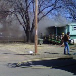 Fire destroys mobile home at 812 Otto Wednesday morning.