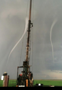 Another view of the tornado reported in northeast Ellis County on Wednesday. (photo courtesy of KSN)