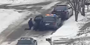 Police on the scene of a Friday shooting near an elementary school