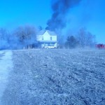 Fire at 4533 S Burma Road. Picture from Saline County Sheriff's Office.